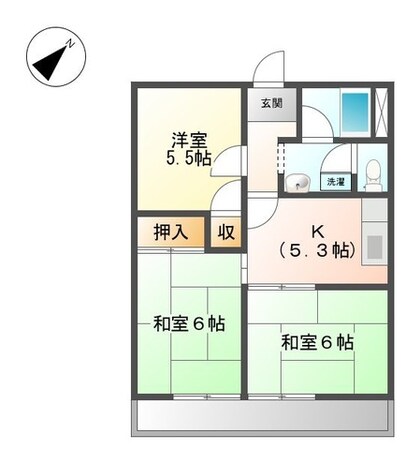 グリーンハイツの物件間取画像